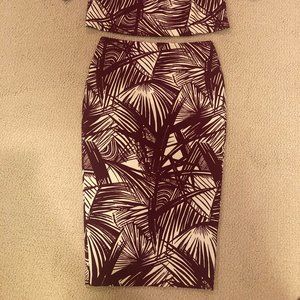 Elizabeth and James Ainsling palm-print skirt